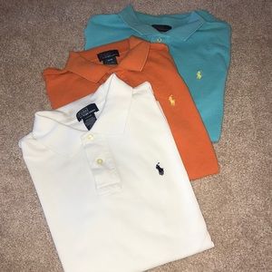Boys polo short sleeve shirts, large 14-16